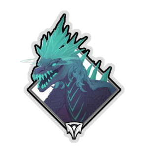 Glitter Crownfall Sticker - Winter Wyvern