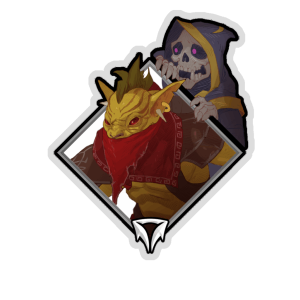 Glitter Crownfall Sticker - Gondar (Skeleton)