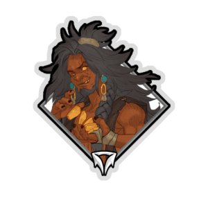 Glitter Crownfall Sticker - Mox the Scrap Merchant