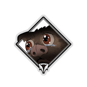 Glitter Crownfall Sticker - Sad Snotty