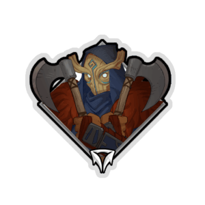 Glitter Crownfall Sticker - Serina (Axes)