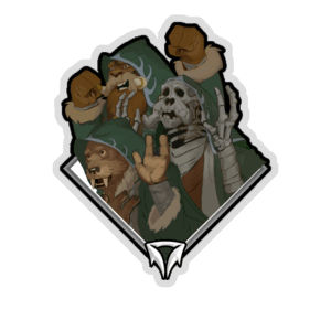 Glitter Crownfall Sticker - The Sunken Monks