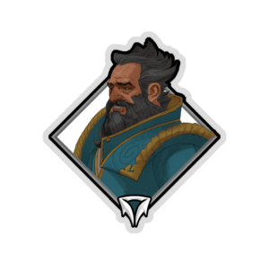 Glitter Crownfall Sticker - Kunkka