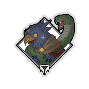 Glitter Crownfall Sticker - Snake Charmer