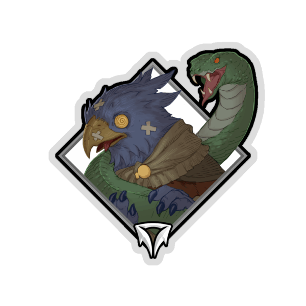 Glitter Crownfall Sticker - Snake Charmer