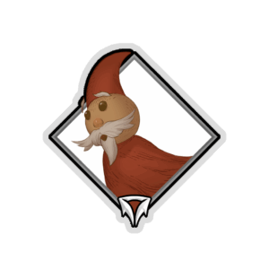 Gold Crownfall Sticker - Dolfrat the Wizard