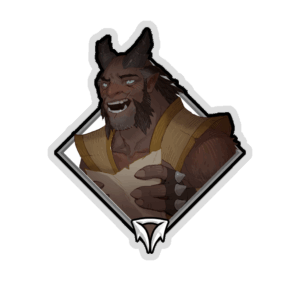 Gold Crownfall Sticker - Jimm Utuk