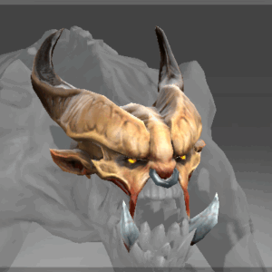 Inscribed Horned Visage of the Ravenous Fiend
