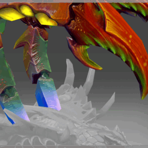 Inscribed Nacreous Stag Claws