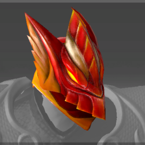 Inscribed Crimson Wyvern Helm