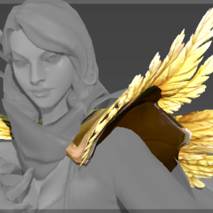 Inscribed Featherfall Spaulders