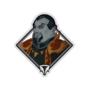 Gold Crownfall Sticker - Baron Porculescu