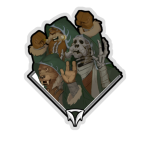 Gold Crownfall Sticker - The Sunken Monks