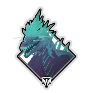 Glitter Crownfall Sticker - Winter Wyvern