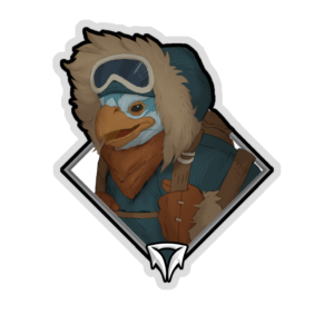 Holo Crownfall Sticker - Kez (Parka)