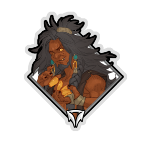 Holo Crownfall Sticker - Mox the Scrap Merchant