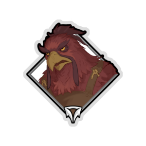 Holo Crownfall Sticker - Pecking Post Goon