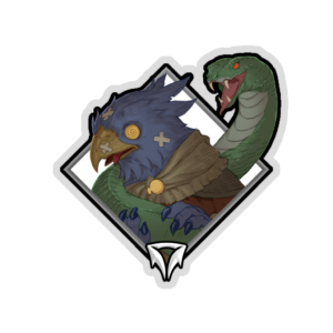 Holo Crownfall Sticker - Snake Charmer