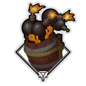 Holo Crownfall Sticker - Spoon (Bombs)